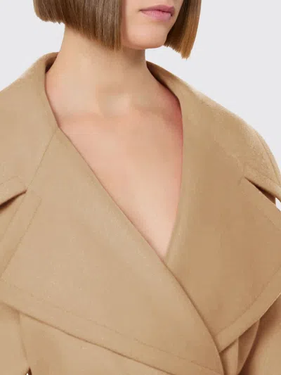 Sportmax Virgin Wool Coat In Neutral
