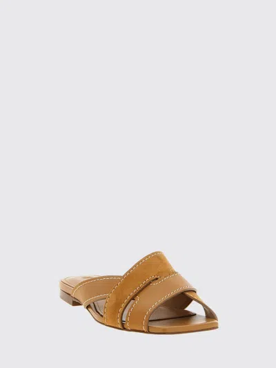 Tod's Sandals Heel Contrast Stitching Crisscross Straps In Animal Print