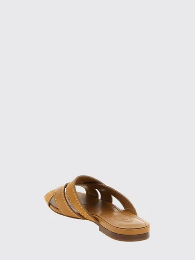 Tod's Sandals Heel Contrast Stitching Crisscross Straps In Animal Print