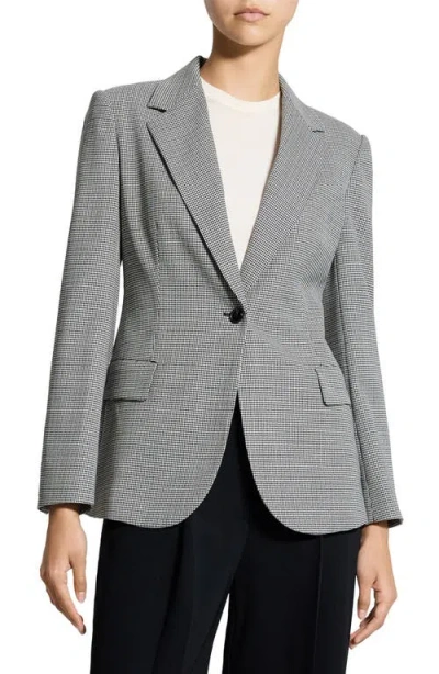 Theory Lynnia Blazer In Sleek Flannel In Gray
