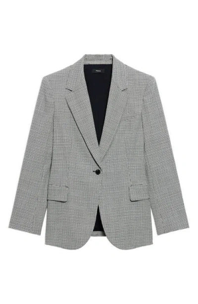 Theory Lynnia Blazer In Sleek Flannel In Gray