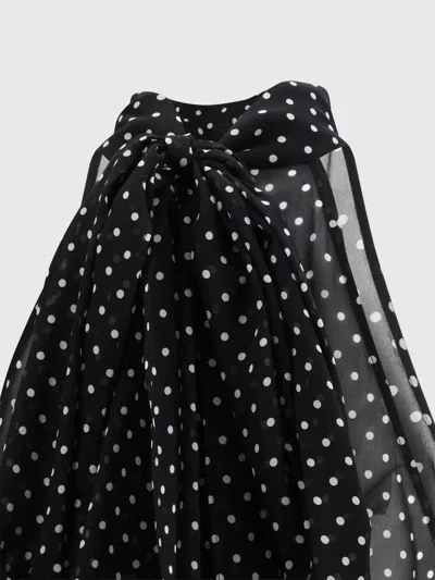 Tom Ford Black Sleeveless Top With Halterneck And All-over Polka Dot Motif In Silk Woman