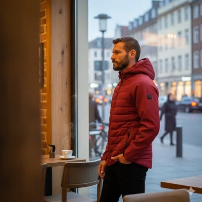 Perry Ellis Tech Stretch Softshell Jacket In Red