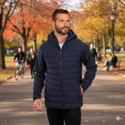 Perry Ellis Tech Stretch Softshell Jacket In Blue