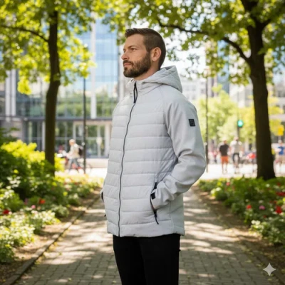 Perry Ellis Tech Stretch Softshell Jacket In Silver