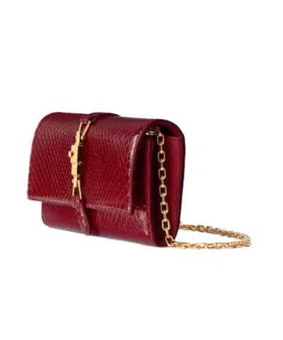 Gucci Jackie Python Wallet On Chain In Red