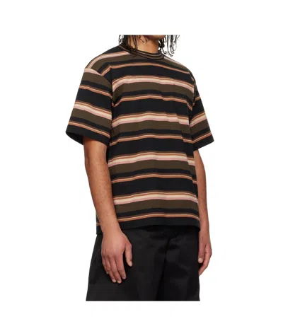 Sacai Multicolor Horizontal Stripe T-shirt In Multi