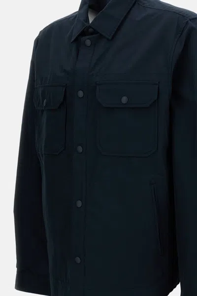 Woolrich Flap-pocket Collar Jacket In Blue