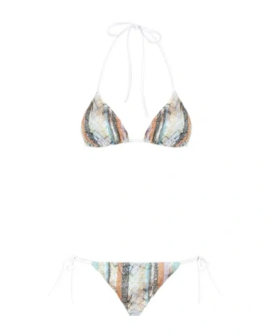 Missoni Zigzag Pattern Sequins-detail Bikini Set In Multi