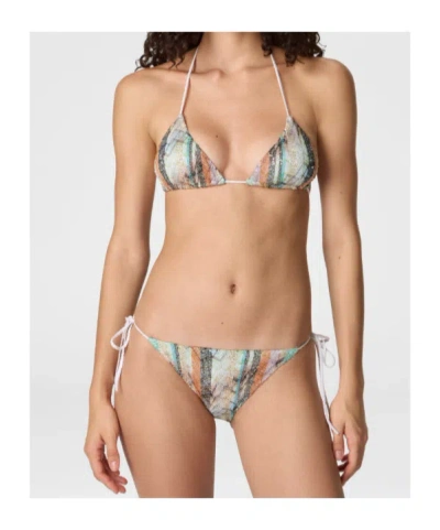 Missoni Zigzag Pattern Sequins-detail Bikini Set In Multi