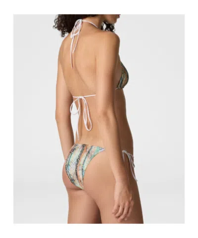 Missoni Zigzag Pattern Sequins-detail Bikini Set In Multi