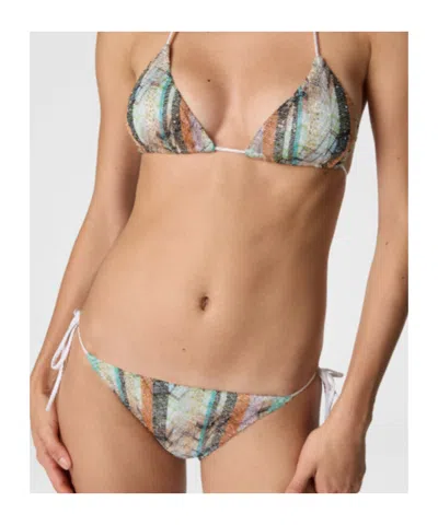 Missoni Zigzag Pattern Sequins-detail Bikini Set In Multi