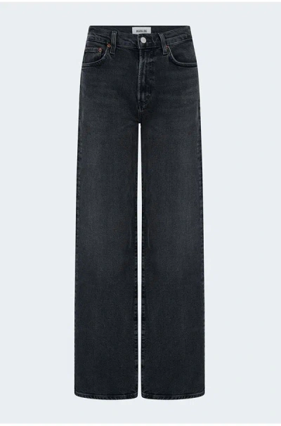 Agolde Womens Radius Harper Straight-leg Stretch-denim Jeans In Black