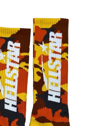 Hellstar Logo Camouflage Socks In Multi