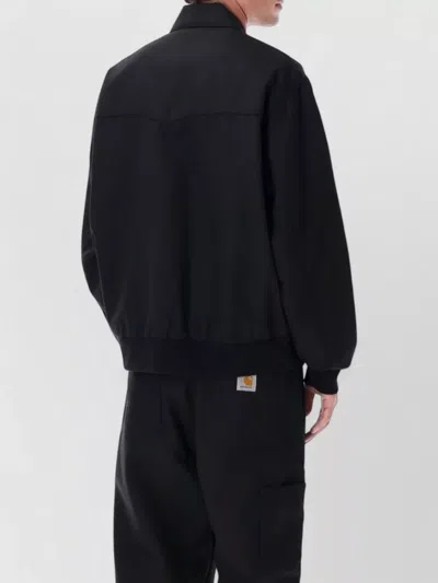 Carhartt Black Canvas Wool-blend Ray Jacket In Black