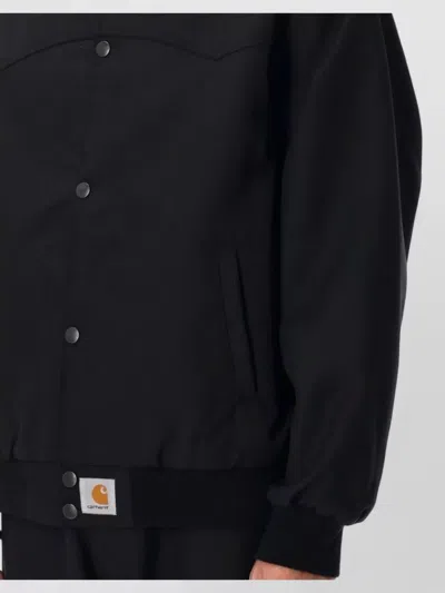 Carhartt Black Canvas Wool-blend Ray Jacket In Black