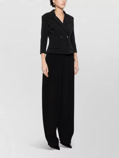 Elisabetta Franchi Jacket In Stretch Technical Fabric With Belt In Blue