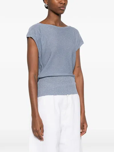 Herno Knit Blouse In Blue