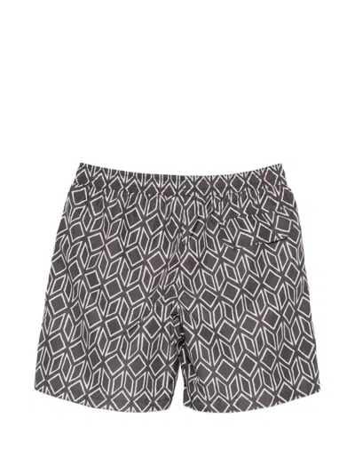 Eleventy Geometric Pattern Swim Trunks In Multi