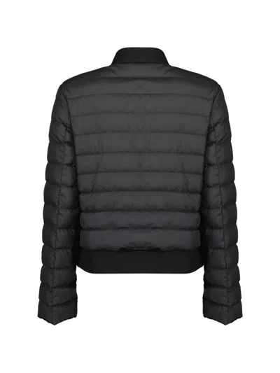 Moncler Long-sleeved Down Jacket In Black