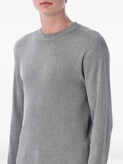 Berner Kuhl Silk Cotton Crewneck Long Sleeve Top In Gray