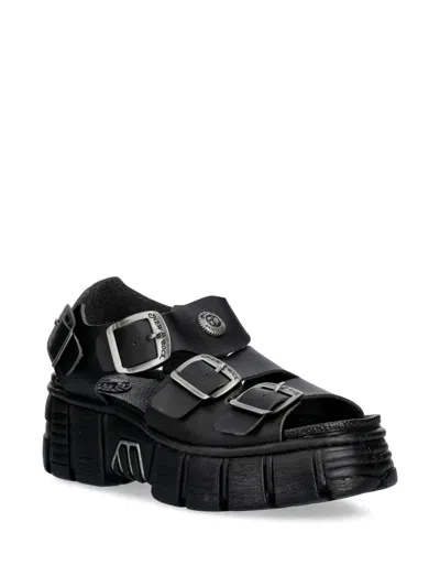 New Rock Buckle-strap Sandals In Multi