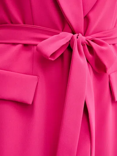 Joseph Ribkoff Shawl-collar Belted Vest In Pink