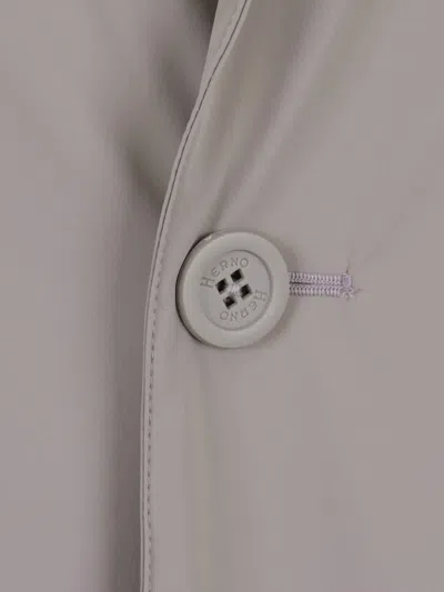 Herno Button Jacket In Neutral