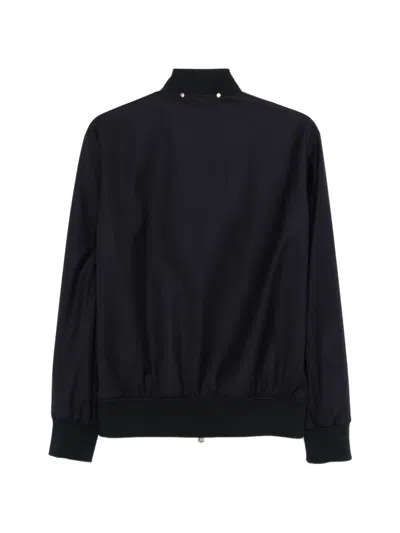Paul Smith Zip-up Bomber Jacket In Blue