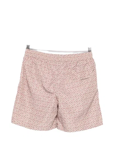 Eleventy Geometric Pattern Swim Trunks In Brown