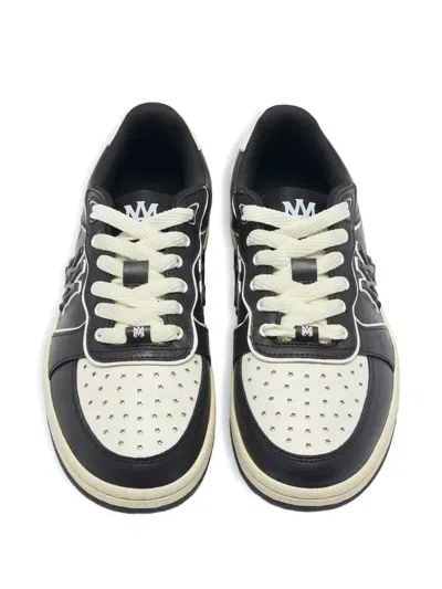 Amiri Vintage Leather Sneakers With Logo Details For Men In Black