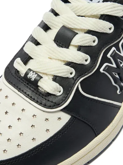 Amiri Vintage Leather Sneakers With Logo Details For Men In Black