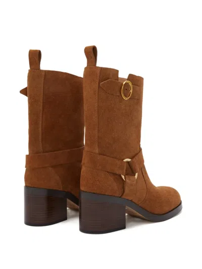 Odissi Hailey Harnessed Straps Boots In Multi
