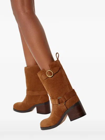 Odissi Hailey Harnessed Straps Boots In Multi