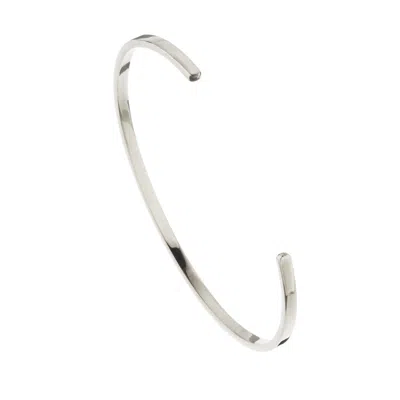 Lily & Roo Silver Thin Engraved Bangle