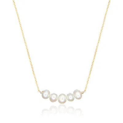 Lily & Roo Gold Pearl Cluster Necklace