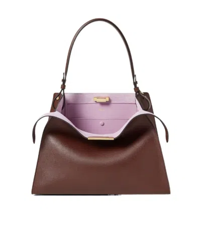 Fendi Brown Way Medium Shoulder Bag In Brown
