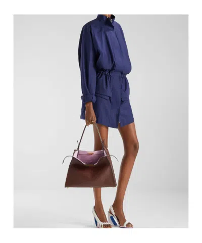 Fendi Brown Way Medium Shoulder Bag In Brown