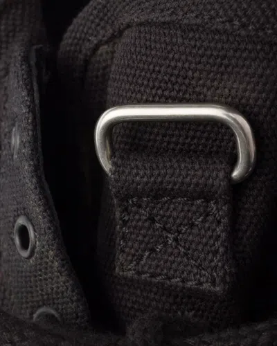 Prada Collapse Canvas Sneakers In Black