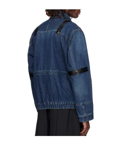 Sacai Non-stretch Denim Jacket In Blue