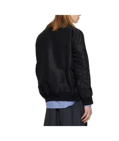 Sacai Black Sponge Sweat Pullover Sweatshirt In Black