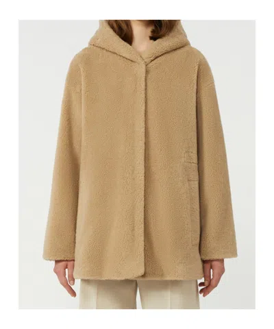 Weekend Max Mara Wool Coat In Brown