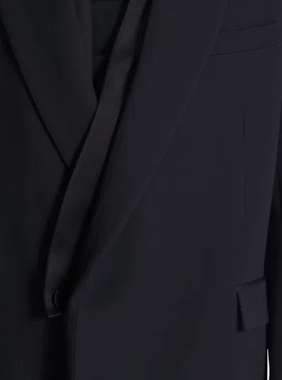 Balmain Grain De Poudre 1-button Jacket In Black
