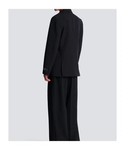 Balmain Grain De Poudre 1-button Jacket In Black