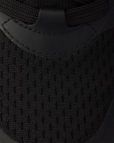 Prada Mesh Panel Sneakers Rubber Sole In Black