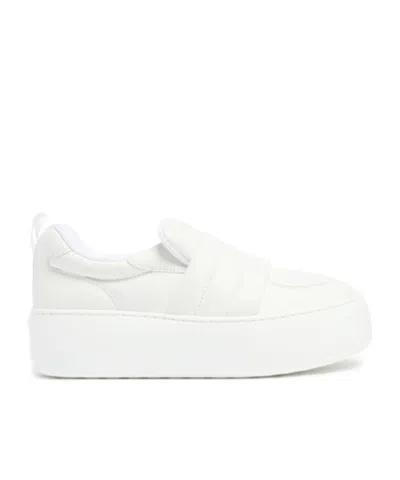 Roger Vivier Platform Sneakers Featuring Pull Tab In White