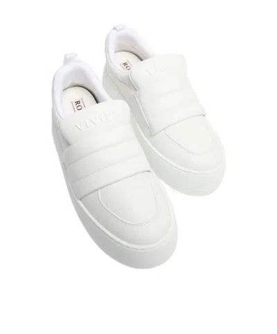 Roger Vivier Platform Sneakers Featuring Pull Tab In White