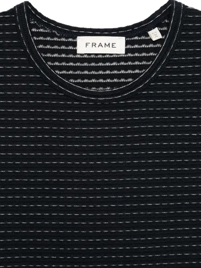 Frame Striped-pattern T-shirt In Black