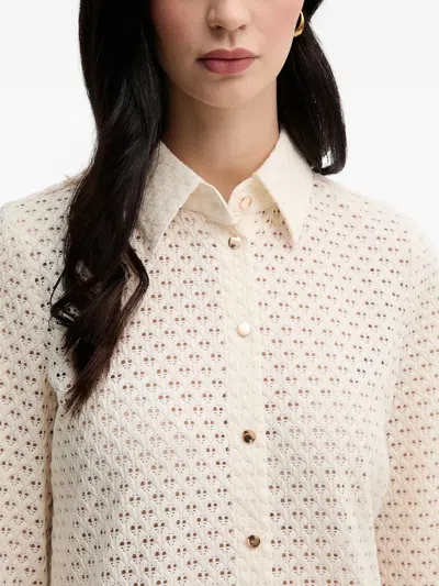 Marc Aurel Pierced Button Shirt In Neutral