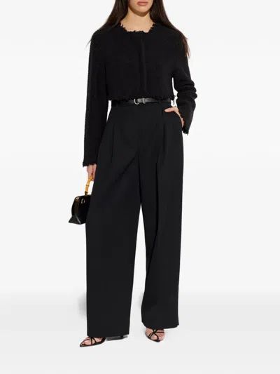 Jil Sander Long-sleeved Pullover In Black